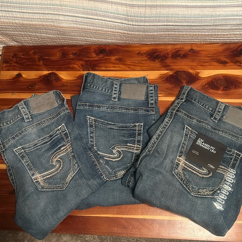 Men’s Silver Zac relaxed fit straight leg jeans